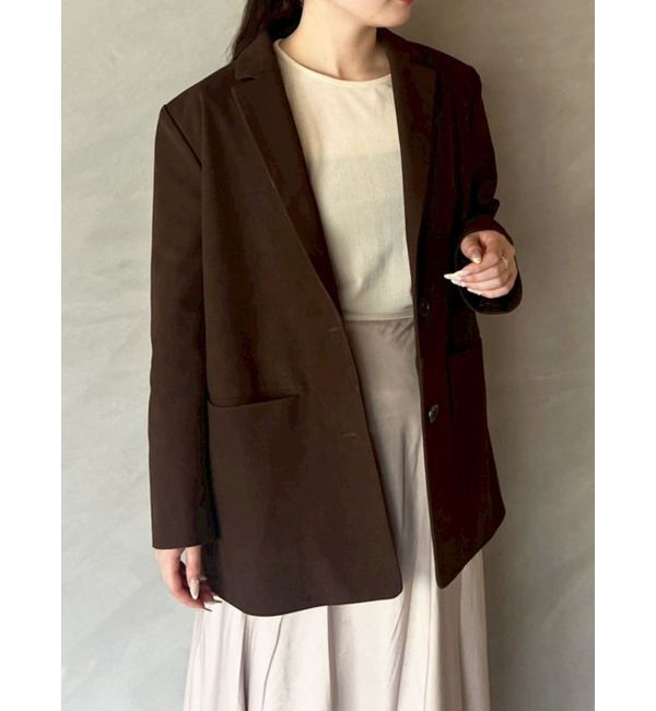 LAGUNAMOON「スエードライクジャケット」|テーラードジャケット|