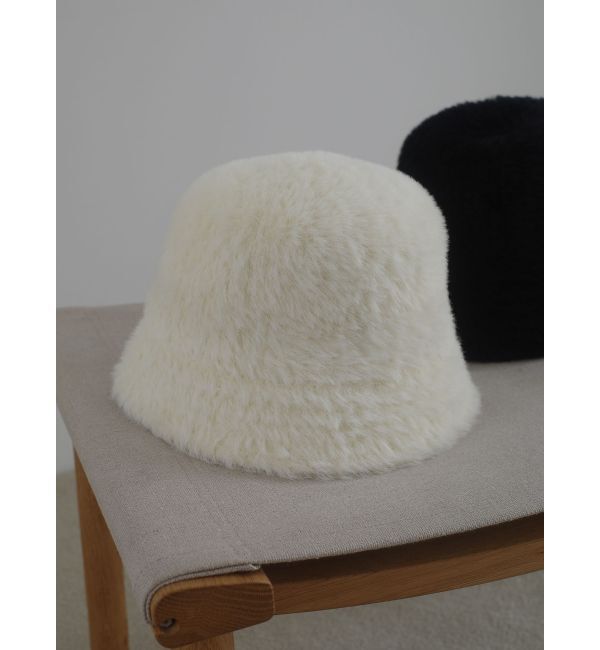 LAGUNAMOON「ファーライクバケットハット」|ハット|アイボリー