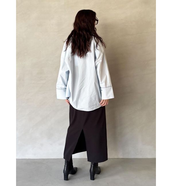 LAGUNAMOON「バイカラーワイドスリーブハートボタンシャツ」|シャツ・ブラウス|