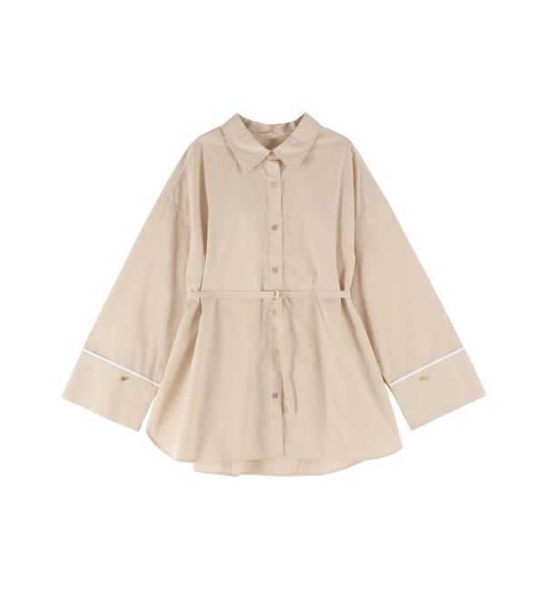 LAGUNAMOON「バイカラーワイドスリーブハートボタンシャツ」|シャツ・ブラウス|