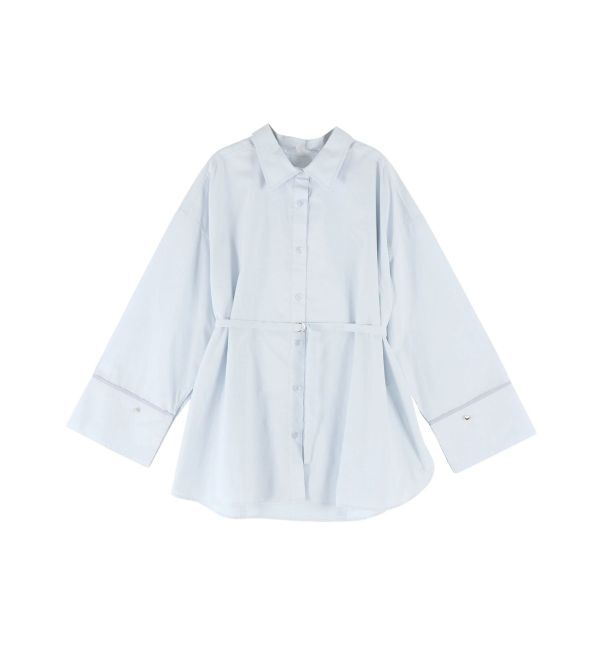 LAGUNAMOON「バイカラーワイドスリーブハートボタンシャツ」|シャツ・ブラウス|