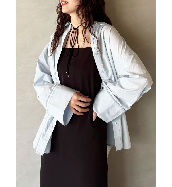 LAGUNAMOON「バイカラーワイドスリーブハートボタンシャツ」|シャツ・ブラウス|