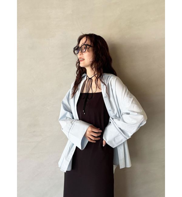 LAGUNAMOON「バイカラーワイドスリーブハートボタンシャツ」|シャツ・ブラウス|