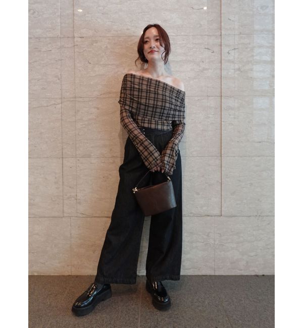 LAGUNAMOON「フレアスリーブオフショルチュールトップス」|Tシャツ・カットソー|