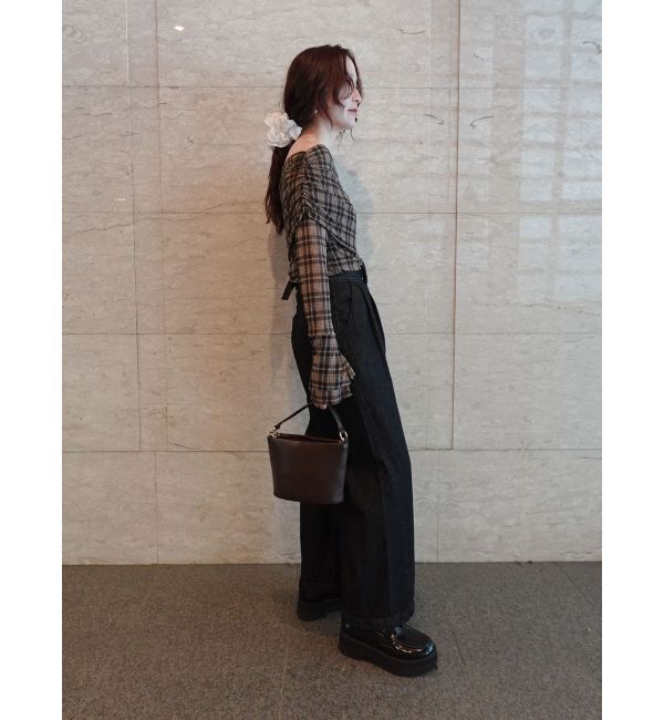 LAGUNAMOON「フレアスリーブオフショルチュールトップス」|Tシャツ・カットソー|