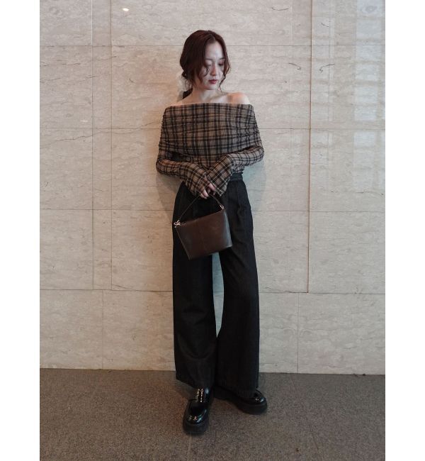 LAGUNAMOON「フレアスリーブオフショルチュールトップス」|Tシャツ・カットソー|