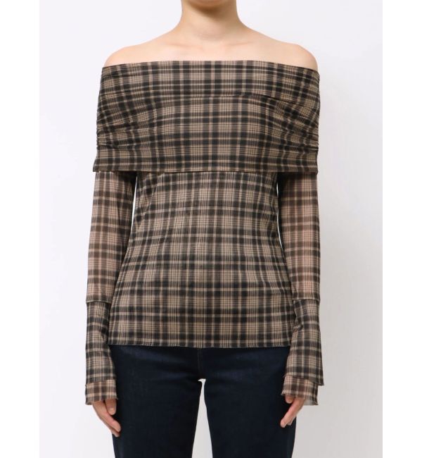 LAGUNAMOON「フレアスリーブオフショルチュールトップス」|Tシャツ・カットソー|