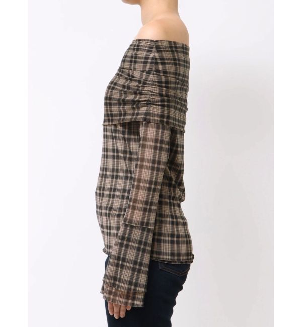 LAGUNAMOON「フレアスリーブオフショルチュールトップス」|Tシャツ・カットソー|