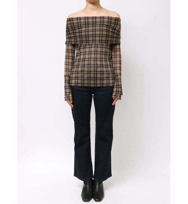 LAGUNAMOON「フレアスリーブオフショルチュールトップス」|Tシャツ・カットソー|