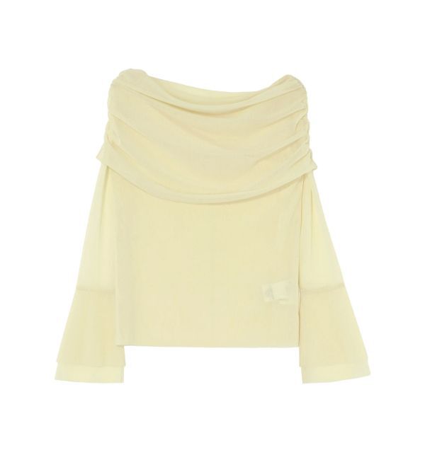 LAGUNAMOON「フレアスリーブオフショルチュールトップス」|Tシャツ・カットソー|