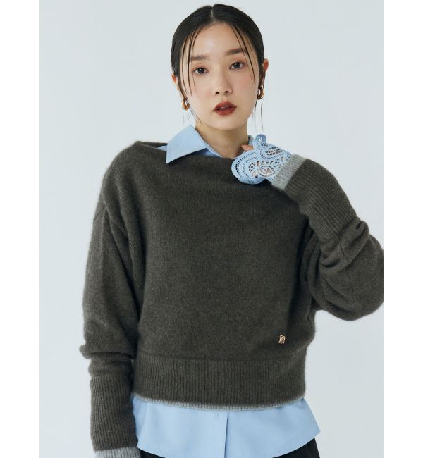 LAGUNAMOON「フォックスブレンドオフショルニットプルオーバー」|ニット・セーター|