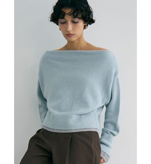 LAGUNAMOON「フォックスブレンドオフショルニットプルオーバー」|ニット・セーター|