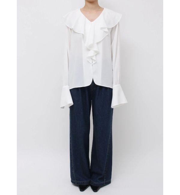 LAGUNAMOON「クレープフリルブラウス」|シャツ・ブラウス|