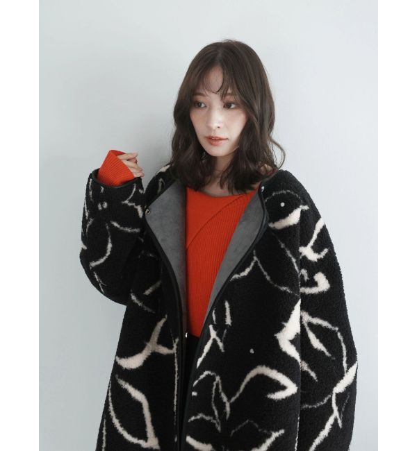 LAGUNAMOON「アシンメトリーカラーニットプルオーバー」|ニット・セーター|