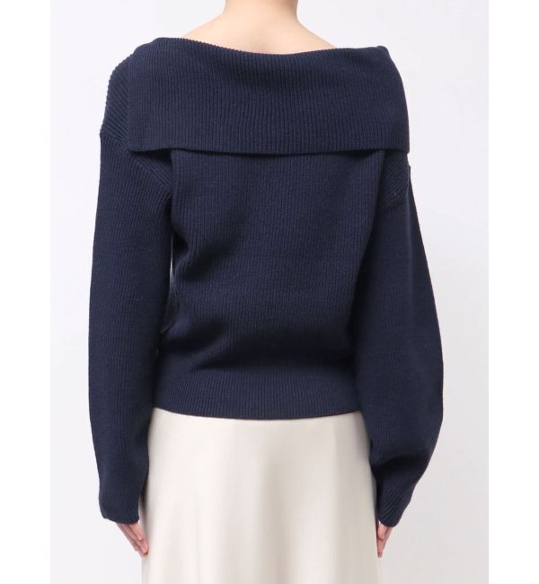 LAGUNAMOON「アシンメトリーカラーニットプルオーバー」|ニット・セーター|