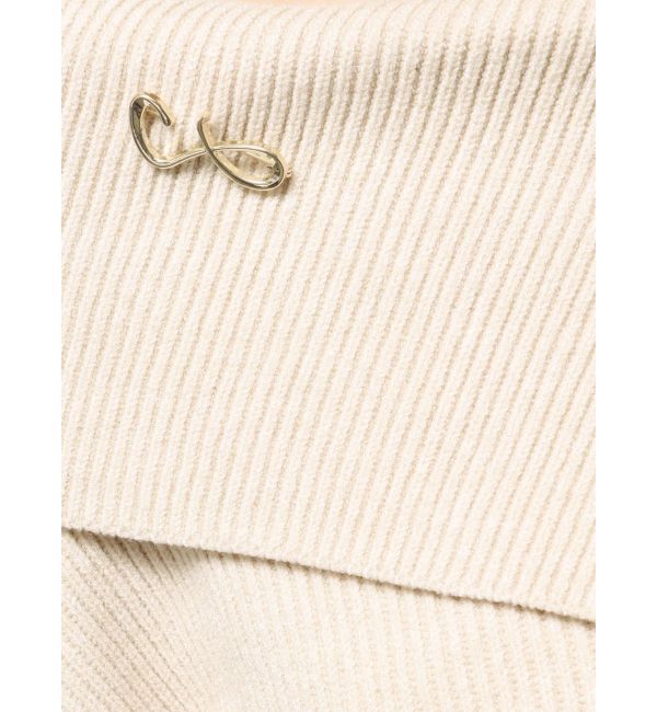 LAGUNAMOON「アシンメトリーカラーニットプルオーバー」|ニット・セーター|