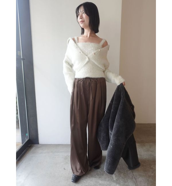 LAGUNAMOON「ヘアリーラメアンサンブル」|カーディガン|