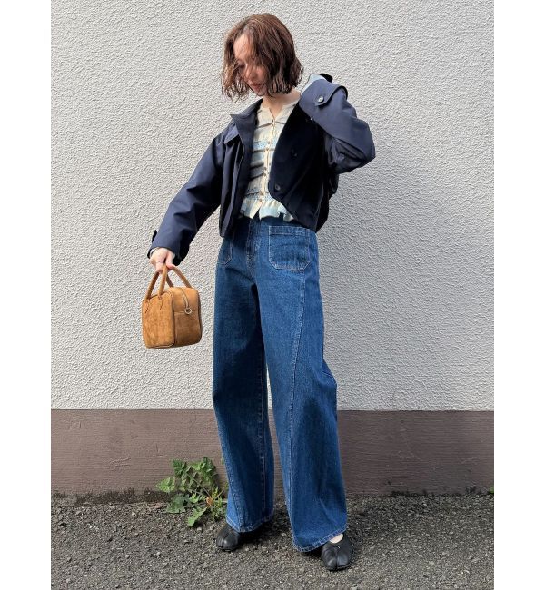 LAGUNAMOON「タックヘムトレンチライクショートブルゾン」|ブルゾン・スタジャン|