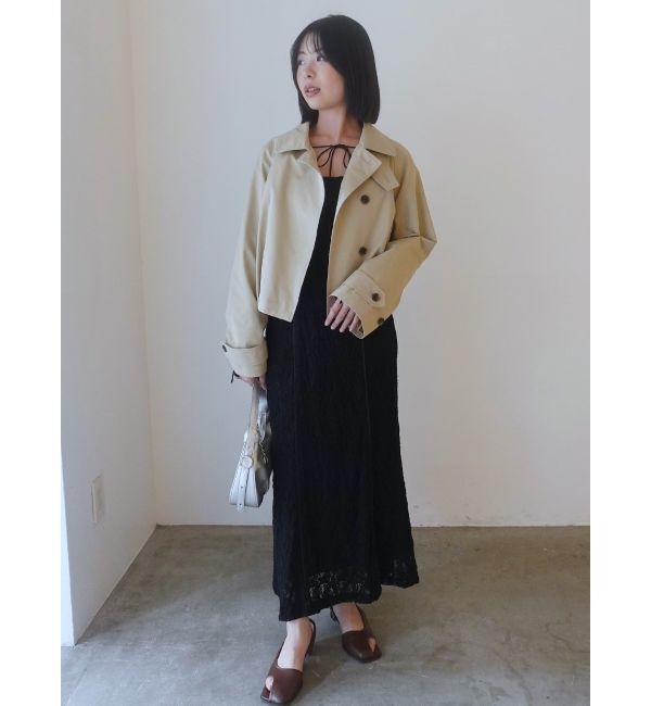 LAGUNAMOON「タックヘムトレンチライクショートブルゾン」|ブルゾン・スタジャン|