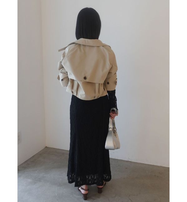 LAGUNAMOON「タックヘムトレンチライクショートブルゾン」|ブルゾン・スタジャン|