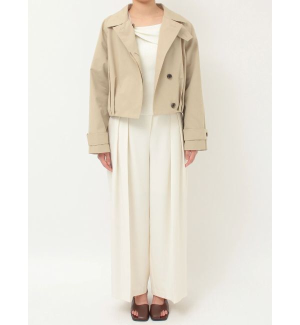 LAGUNAMOON「タックヘムトレンチライクショートブルゾン」|ブルゾン・スタジャン|