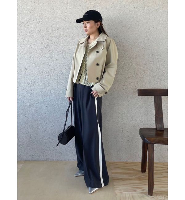 LAGUNAMOON「タックヘムトレンチライクショートブルゾン」|ブルゾン・スタジャン|