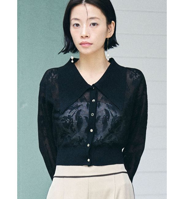 LAGUNAMOON「シアージャガードカーデニットプルオーバー」|ニット・セーター|