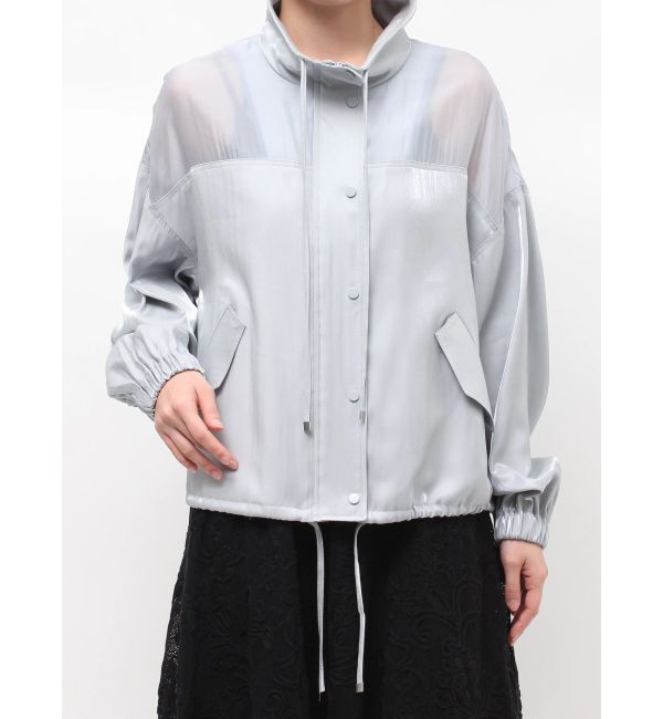 LAGUNAMOON「コントラストハイネックブルゾン」|ブルゾン・スタジャン|