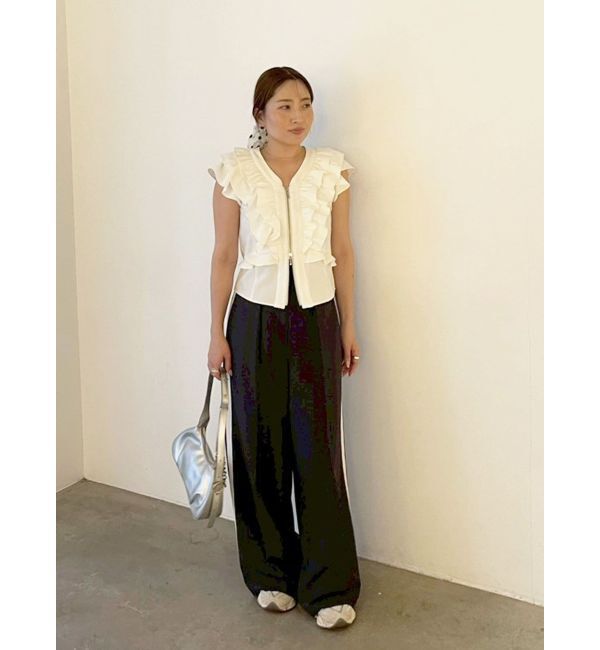 LAGUNAMOON「WZIPフリルブラウス」|シャツ・ブラウス|