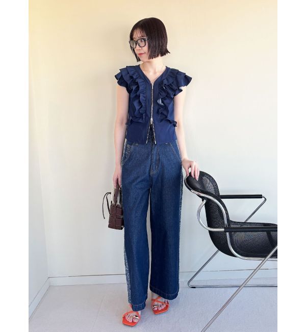 LAGUNAMOON「WZIPフリルブラウス」|シャツ・ブラウス|