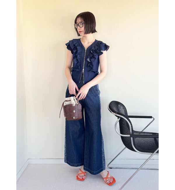 LAGUNAMOON「WZIPフリルブラウス」|シャツ・ブラウス|