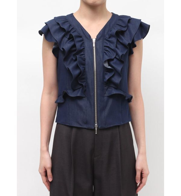 LAGUNAMOON「WZIPフリルブラウス」|シャツ・ブラウス|