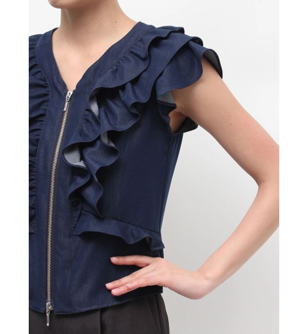 LAGUNAMOON「WZIPフリルブラウス」|シャツ・ブラウス|