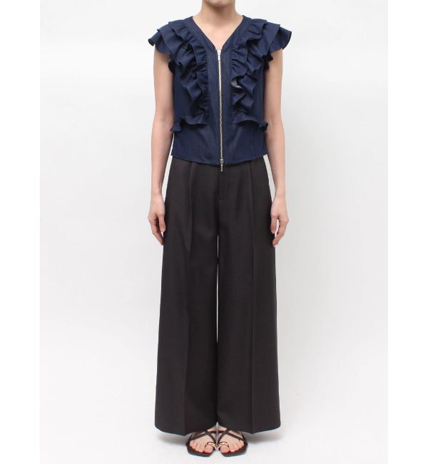 LAGUNAMOON「WZIPフリルブラウス」|シャツ・ブラウス|