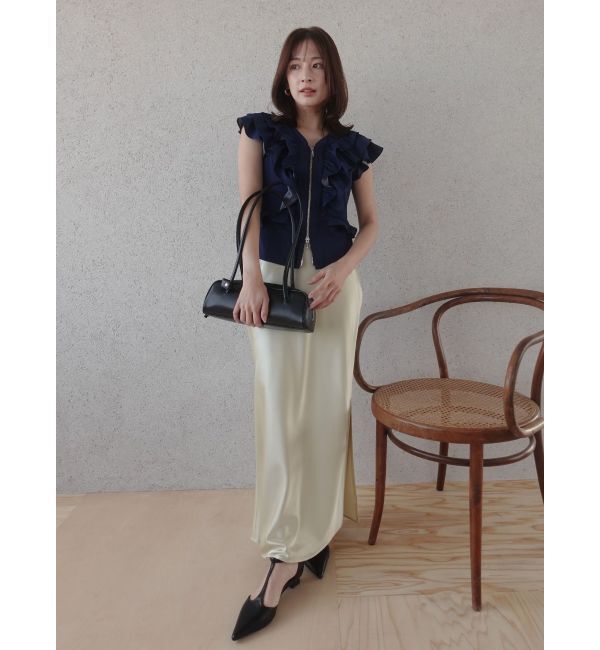 LAGUNAMOON「WZIPフリルブラウス」|シャツ・ブラウス|