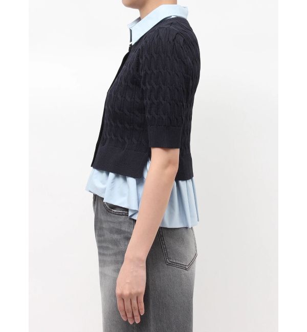 LAGUNAMOON「デタッチャブルペプラムニットカーディガン」|カーディガン|