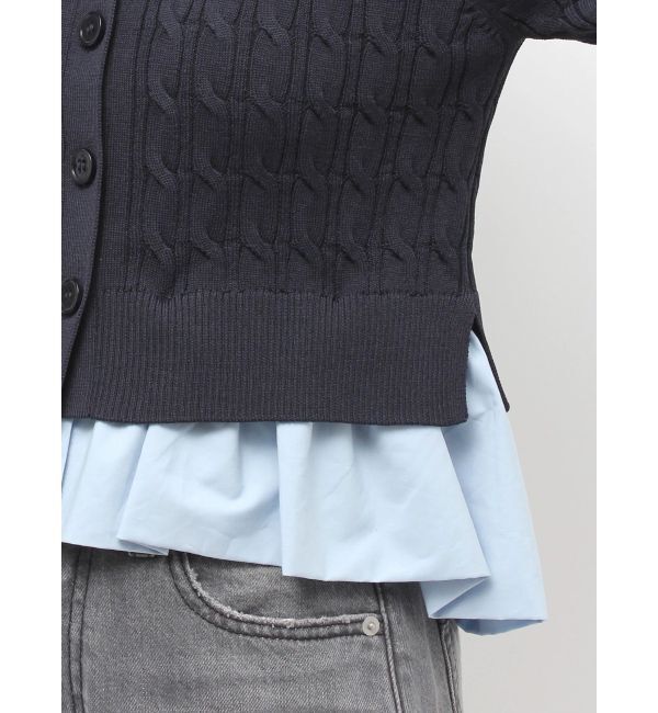 LAGUNAMOON「デタッチャブルペプラムニットカーディガン」|カーディガン|