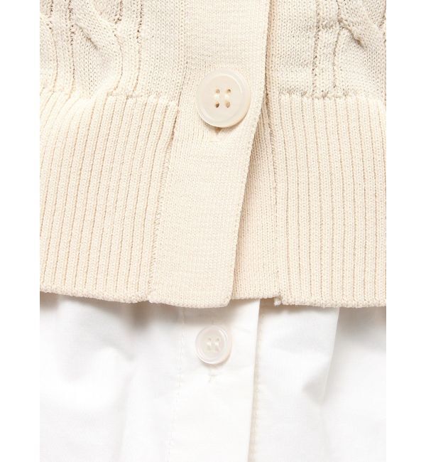 LAGUNAMOON「デタッチャブルペプラムニットカーディガン」|カーディガン|