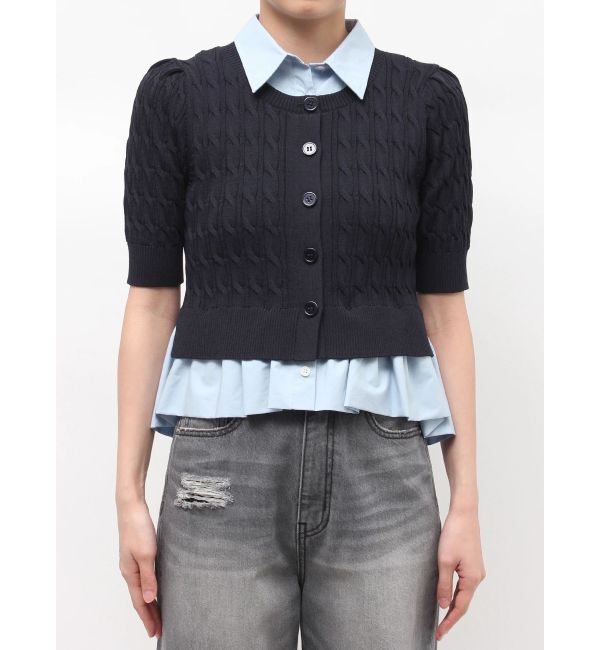 LAGUNAMOON「デタッチャブルペプラムニットカーディガン」|カーディガン|