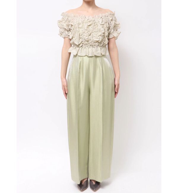 LAGUNAMOON「LADYシャーリングブラウスパンツドレス」|ドレス|