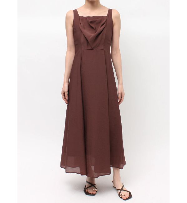 LAGUNAMOON「バックリボンフレアシアーワンピース」|ワンピース|ブラウン