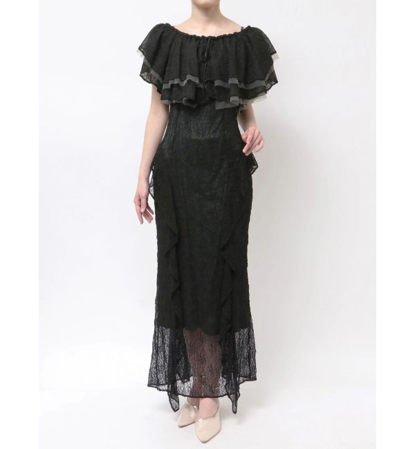 LAGUNAMOON「LADYレースフリルデザインボレロキャミワンピース」|ドレス|