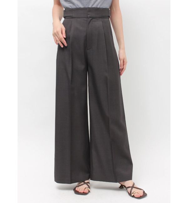 LAGUNAMOON「サイドベルトワイドパンツ」|その他|チャコールグレー