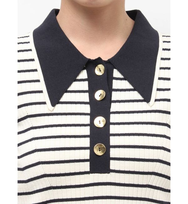 LAGUNAMOON「カラーネックラインニットプルオーバー」|ニット・セーター|