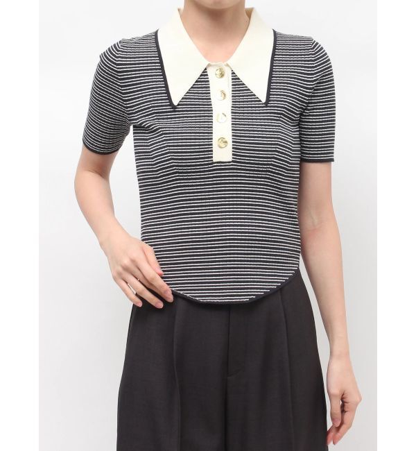 LAGUNAMOON「カラーネックラインニットプルオーバー」|ニット・セーター|ミックス