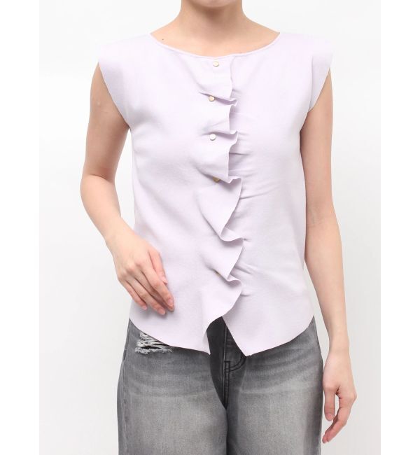 LAGUNAMOON「ボタンウェーヴィニットプルオーバー」|ニット・セーター|ラベンダー