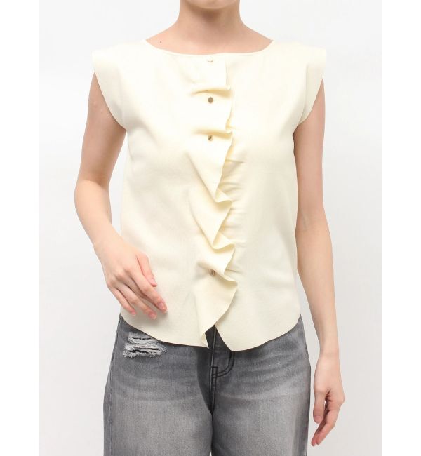 LAGUNAMOON「ボタンウェーヴィニットプルオーバー」|ニット・セーター|クリーム