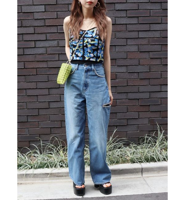 EVRIS「コルセットデザインジャガードビスチェ」|キャミソール|