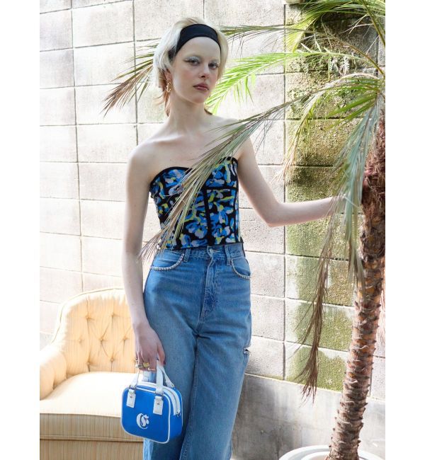 EVRIS「コルセットデザインジャガードビスチェ」|キャミソール|