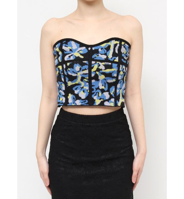 EVRIS「コルセットデザインジャガードビスチェ」|キャミソール|